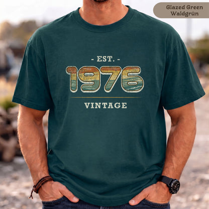 Vintage 1976 Geburtstag Shirt Herren Bio-Baumwolle