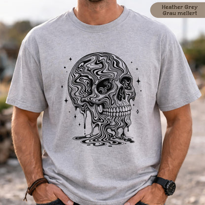 Psychedelischer Totenkopf - T-Shirt für Herren
