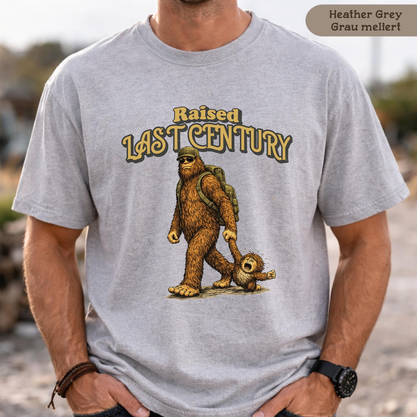 Lustiges Bigfoot Shirt Herren - Raised Last Century