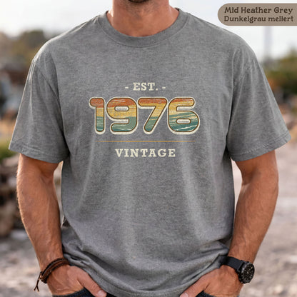 Vintage 1976 Geburtstag Shirt Herren Bio-Baumwolle