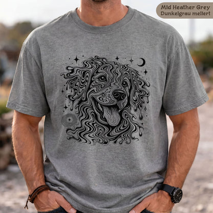 Psychedelischer Hund - T-Shirt aus 100% Baumwolle für Damen und Herren