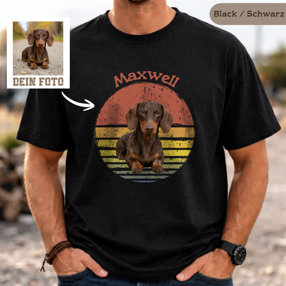 Personalisiertes T-Shirt mit deinem Lieblingstier im Retro-Design