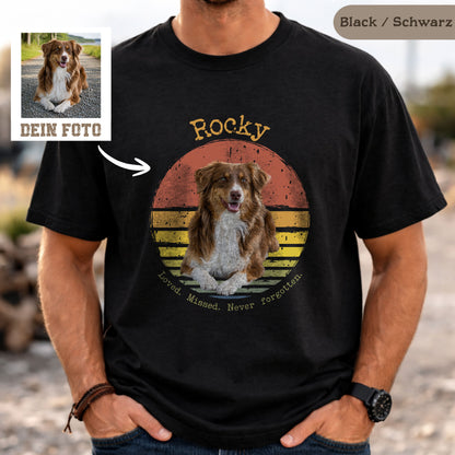 Personalisiertes T-Shirt mit deinem Lieblingstier im Retro-Design