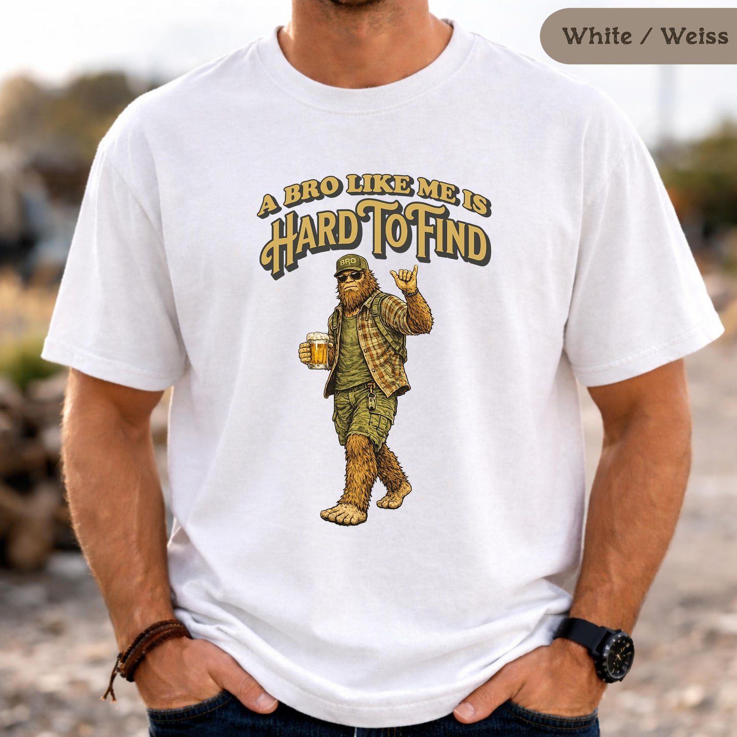 Lustiges Geschenk für Kumpel oder Bruder: A bro like me is hard to find