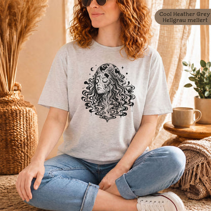 Psychedelisches und spirituelles Shirt mit Mutter Erde