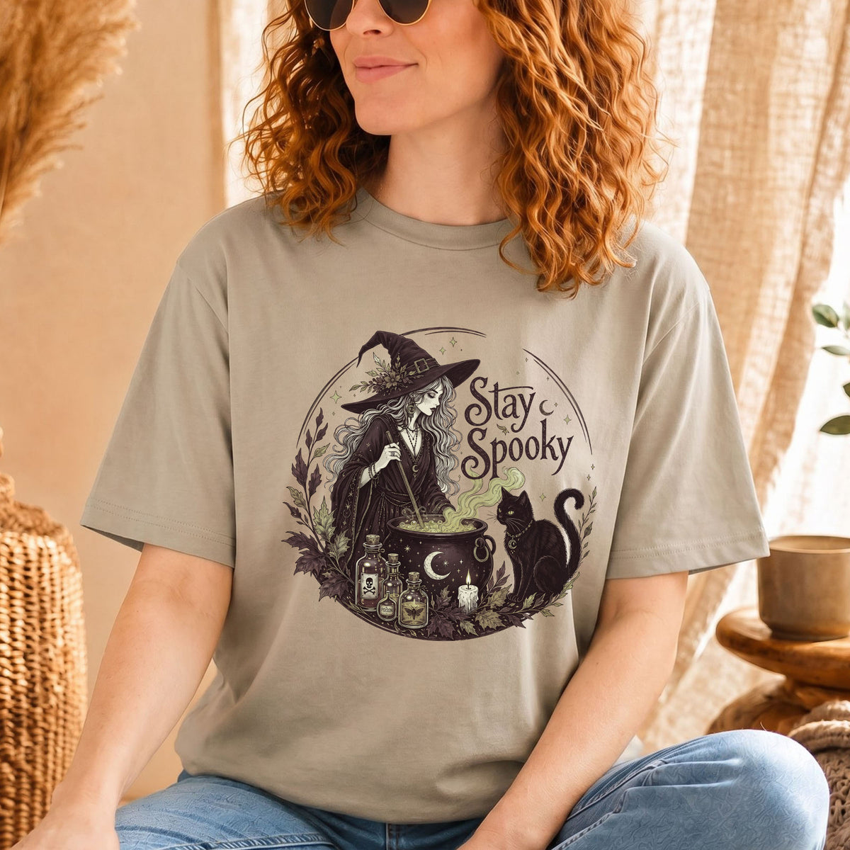 Halloween-Hexen-Shirt für Damen