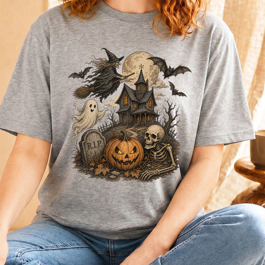Retro Halloween-Shirt für Damen
