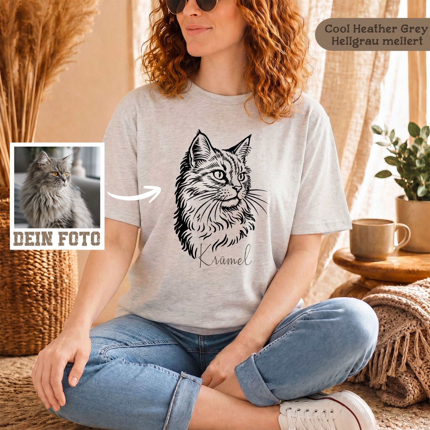 Personalisiertes T-Shirt mit deinem Hund oder deiner Katze