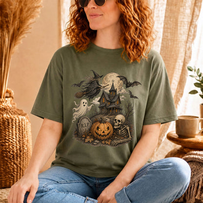 Retro Halloween-Shirt für Damen