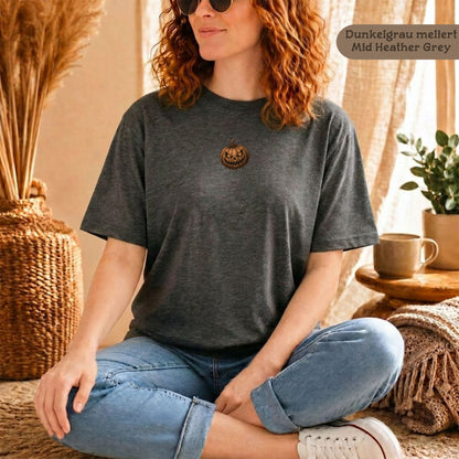 Halloween-Shirt mit kleinem Kürbis-Motiv