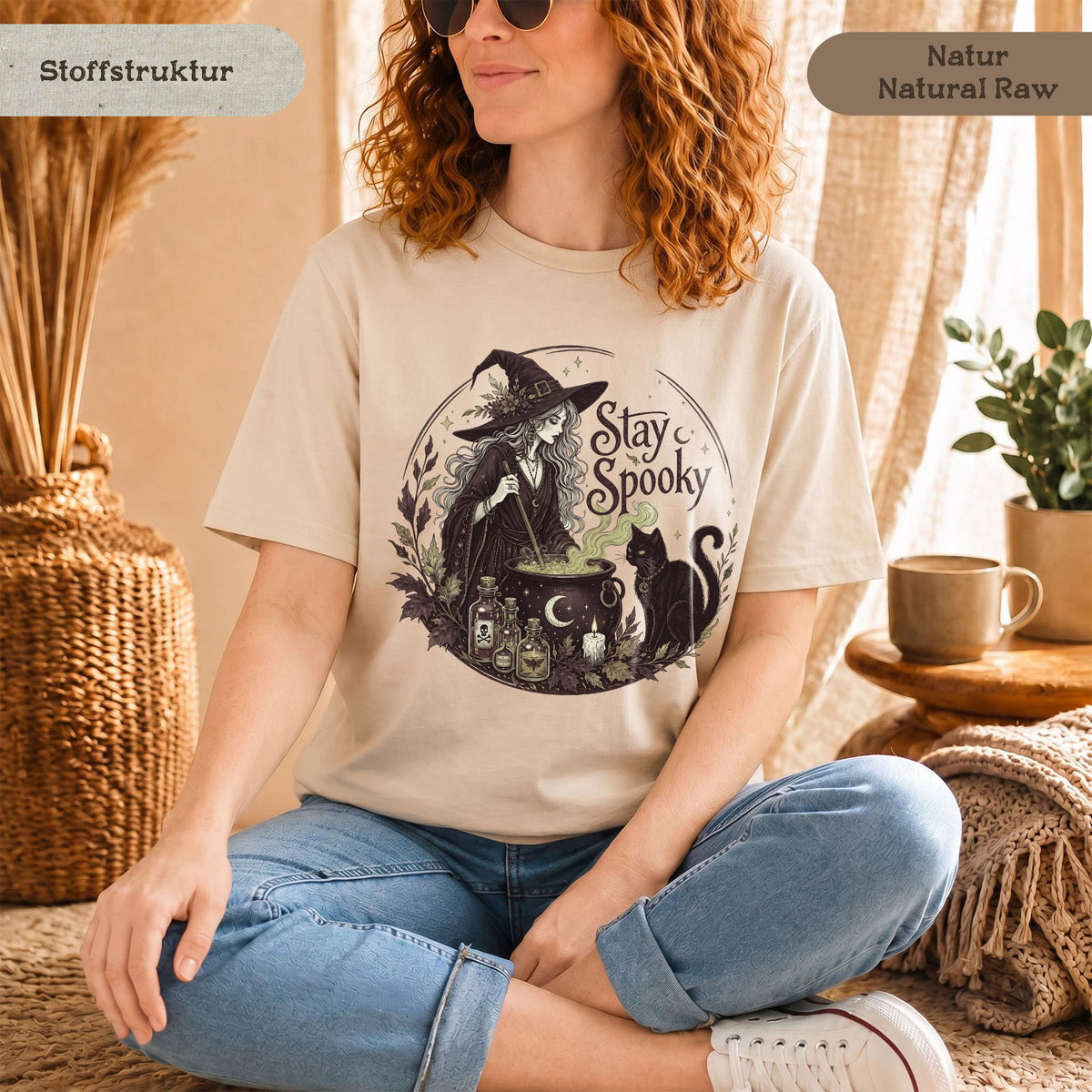 Halloween-Hexen-Shirt für Damen
