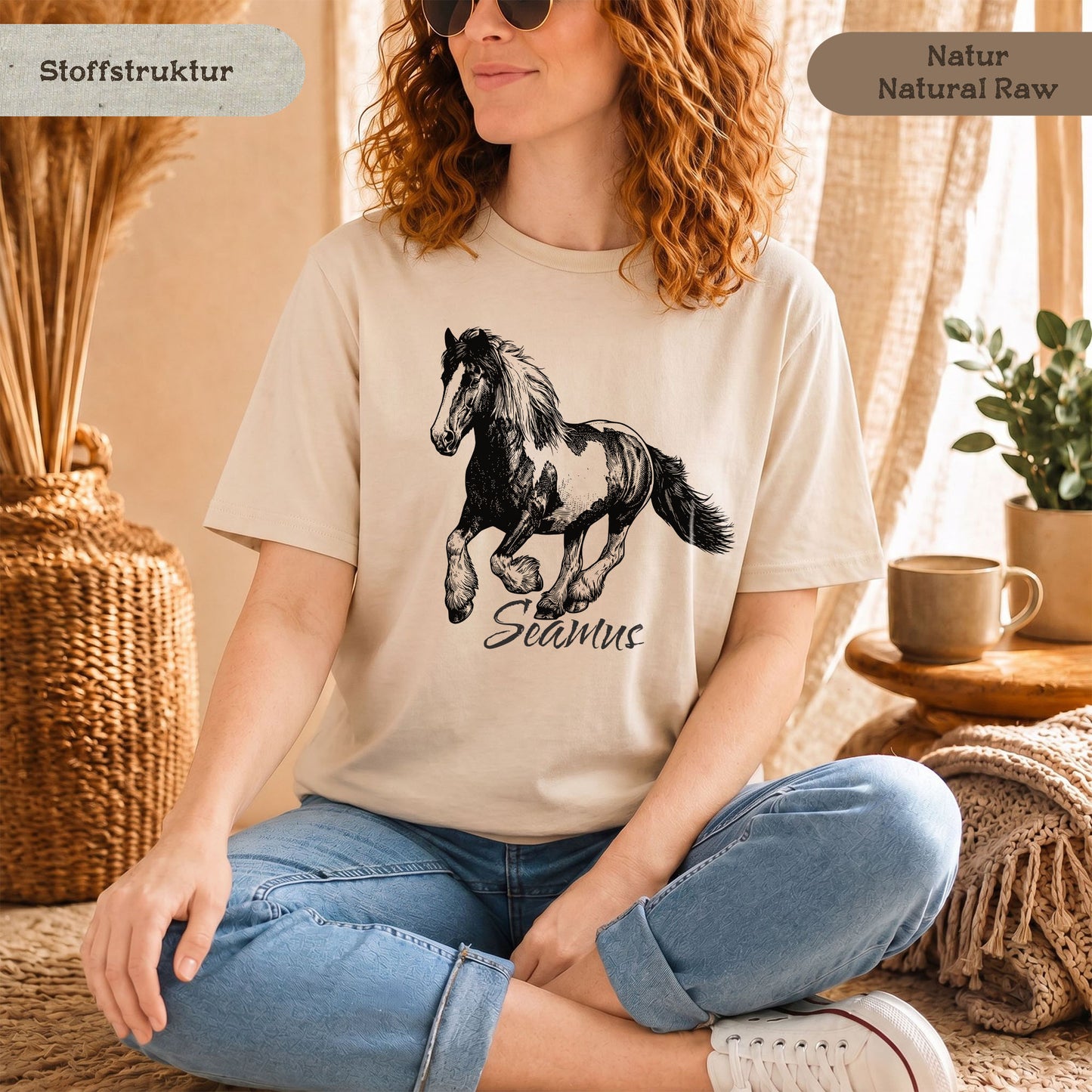 Personalisiertes Unisex T-Shirt mit deinem Lieblingspferd