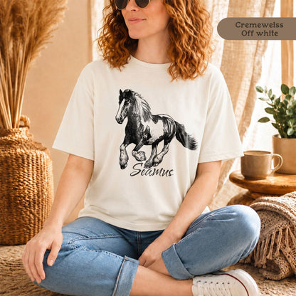 Personalisiertes Unisex T-Shirt mit deinem Lieblingspferd