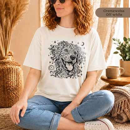 Psychedelischer Hund - T-Shirt aus 100% Baumwolle für Damen und Herren