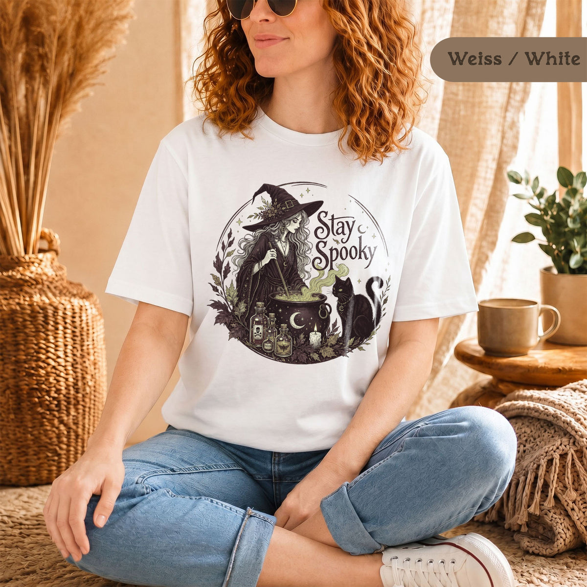 Halloween-Hexen-Shirt für Damen