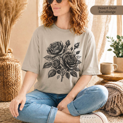 Nachhaltiges Vintage Rosen T-Shirt