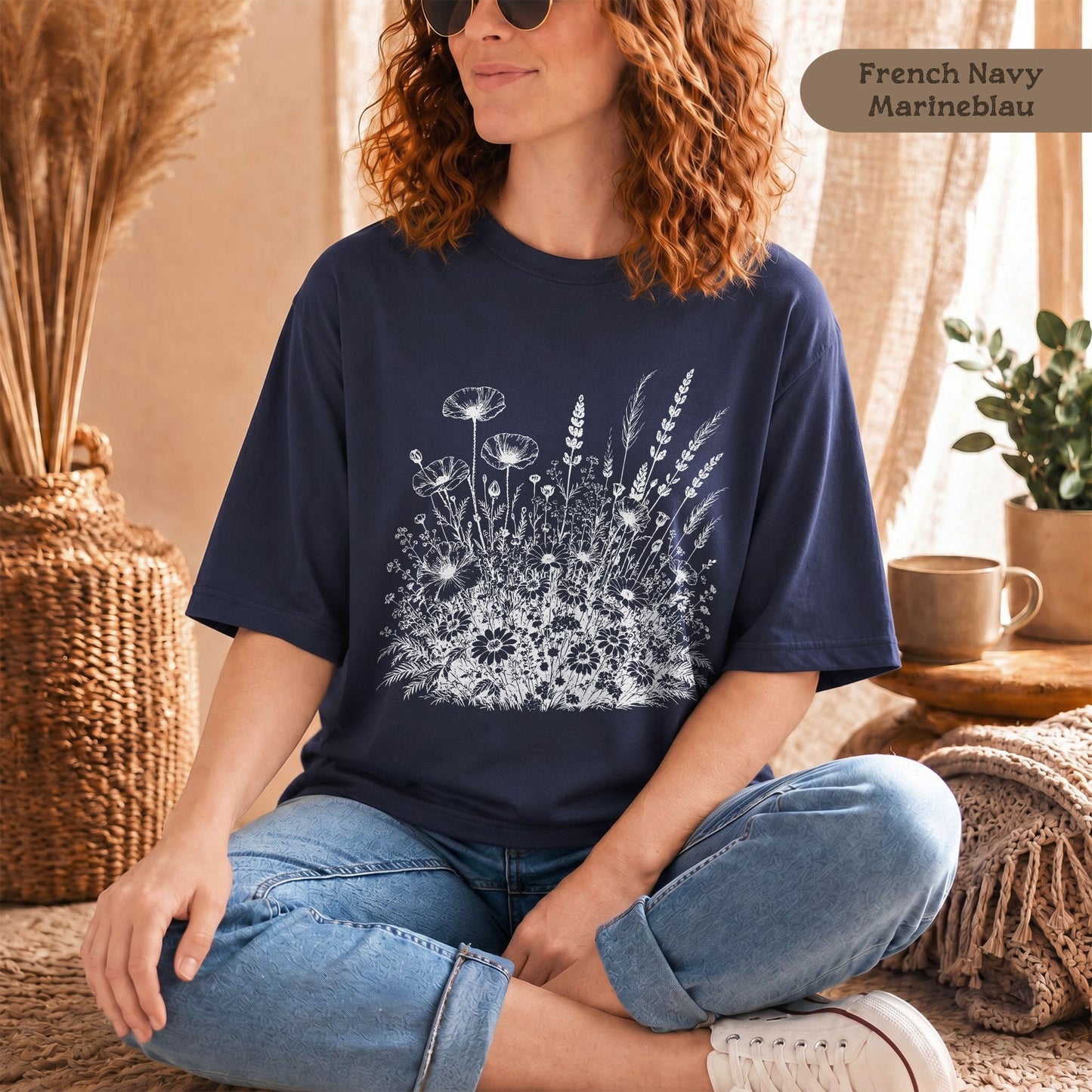Wildblumen Damen T-Shirt Bio-Baumwolle