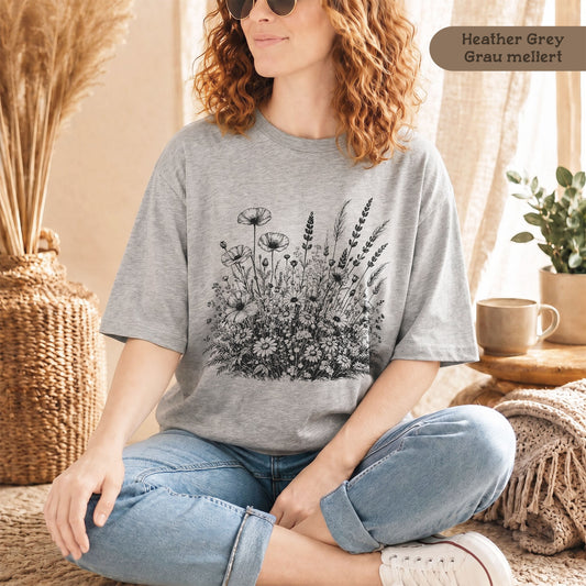 Wildblumen Damen T-Shirt Bio-Baumwolle