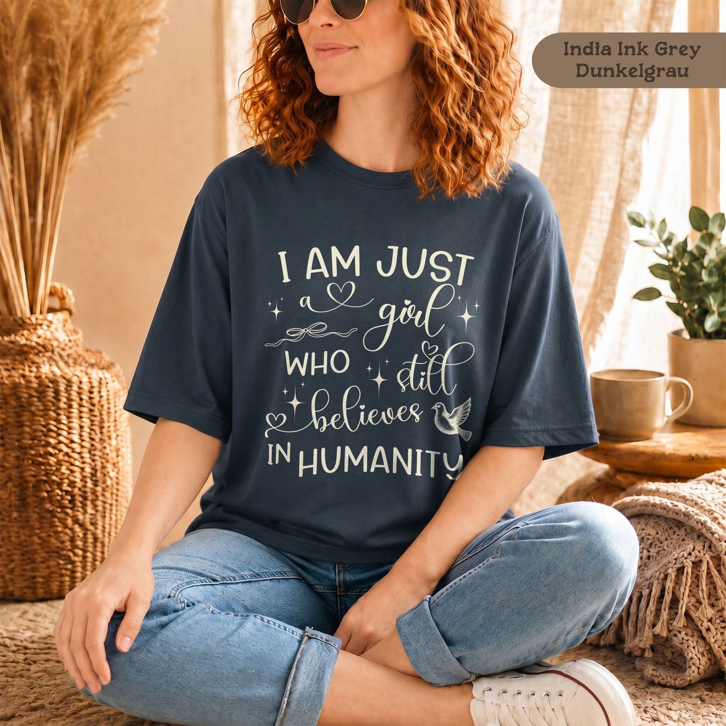 I Still Believe In Humanity Damen-Shirt aus Bio-Baumwolle