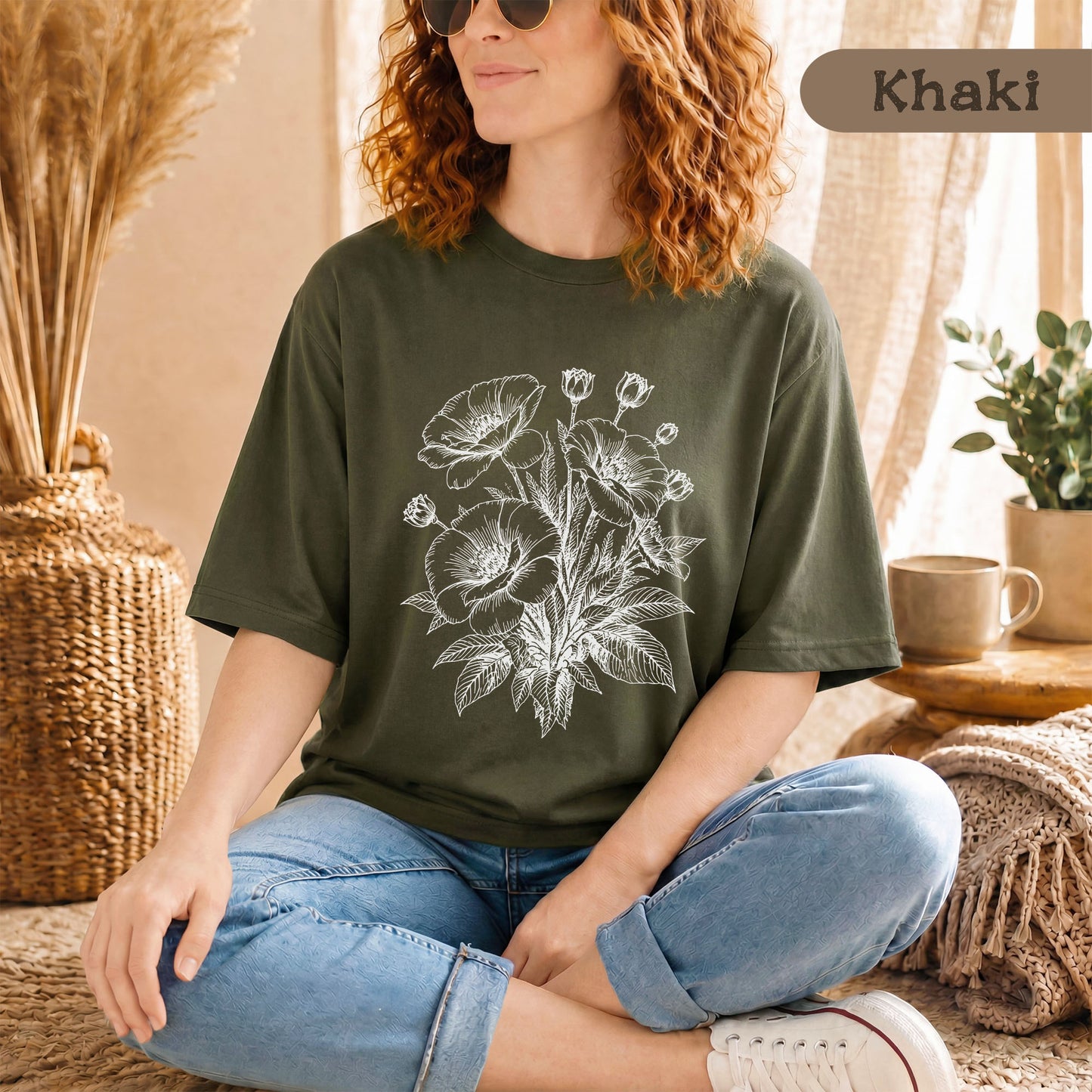 Mohnblumen T-Shirt Damen Bio Baumwolle nachhaltig