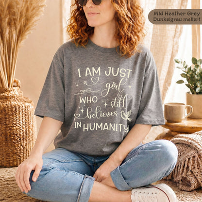 I Still Believe In Humanity Damen-Shirt aus Bio-Baumwolle