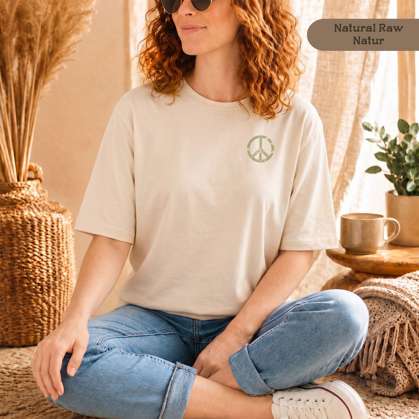 Peace Shirt Damen & Herren, Bio-Baumwolle