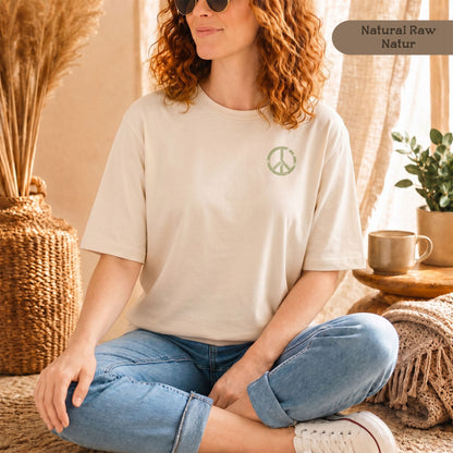 Peace Shirt Damen & Herren, Bio-Baumwolle