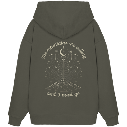 100% Bio Baumwolle Oversized Hoodie, Kapuzenpullover Frauen Wandern