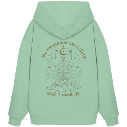 100% Bio Baumwolle Oversized Hoodie, Kapuzenpullover Frauen Wandern