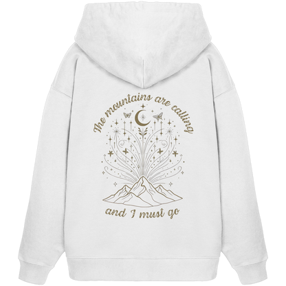 100% Bio Baumwolle Oversized Hoodie, Kapuzenpullover Frauen Wandern