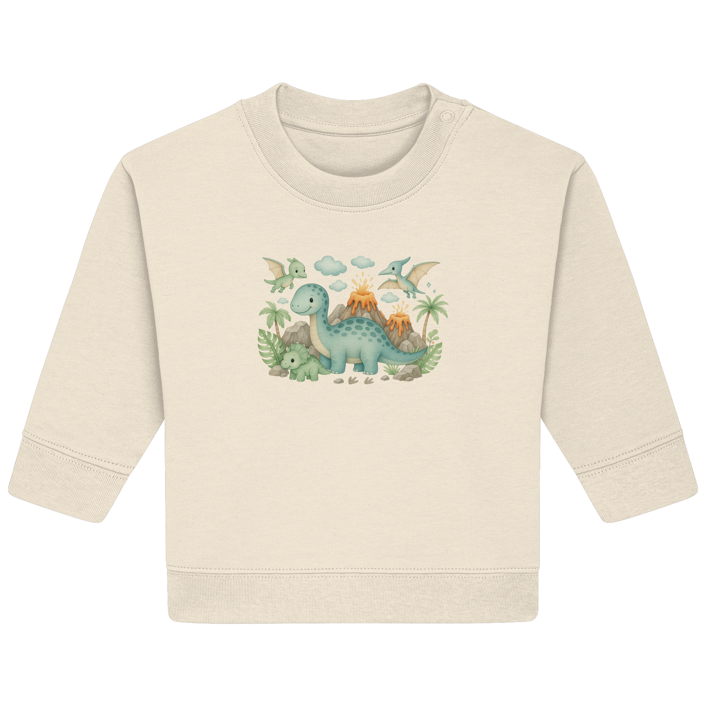 Dinosaurier für Babys, Jungs und Mädchen - Baby Organic Sweatshirt