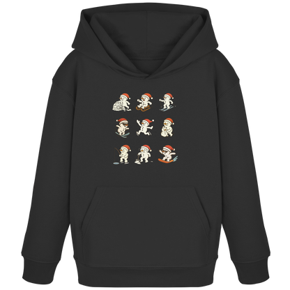 Kinder-Hoodie aus 100% Bio-Baumwolle mit 9 süßen Schneemännern - Kids Organic Hoodie