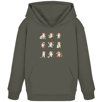 Kinder-Hoodie aus 100% Bio-Baumwolle mit 9 süßen Schneemännern - Kids Organic Hoodie
