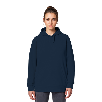 Sudadera con capucha confeccionada con un 85% de algodón orgánico y un símbolo navideño redondo - Sudadera con capucha básica orgánica