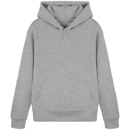 Sudadera con capucha confeccionada con un 85% de algodón orgánico y un símbolo navideño redondo - Sudadera con capucha básica orgánica