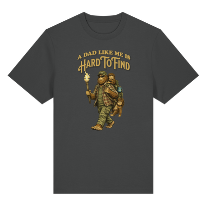 “A Dad Like Me Is Hard To Find” Funny Sasquatch Bigfoot T-Shirt for Dads, Retro Vintage Father’s Day Gift Idea – Organic Heavy T-Shirt