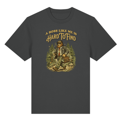 „A Boss Like Me Is Hard To Find“ Lustiges Sasquatch Bigfoot T-Shirt für Chef, Retro Vintage Geschenkidee für Chefs, Naturliebhaber - Organic Heavy T-Shirt
