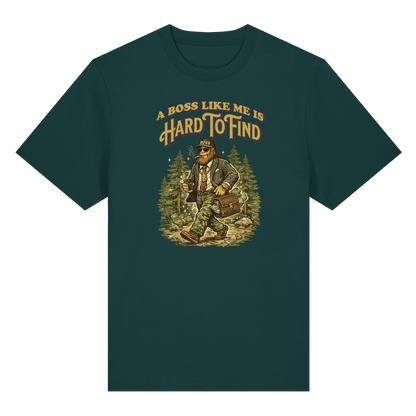 „A Boss Like Me Is Hard To Find“ Lustiges Sasquatch Bigfoot T-Shirt für Chef, Retro Vintage Geschenkidee für Chefs, Naturliebhaber - Organic Heavy T-Shirt