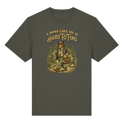 „A Boss Like Me Is Hard To Find“ Lustiges Sasquatch Bigfoot T-Shirt für Chef, Retro Vintage Geschenkidee für Chefs, Naturliebhaber - Organic Heavy T-Shirt