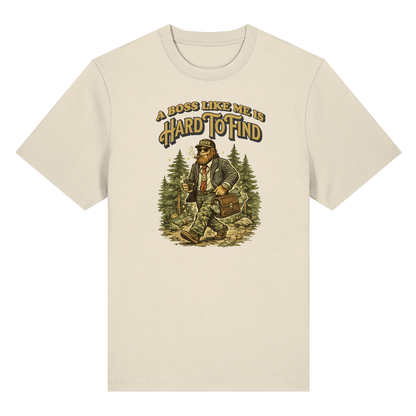 „A Boss Like Me Is Hard To Find“ Lustiges Sasquatch Bigfoot T-Shirt für Chef, Retro Vintage Geschenkidee für Chefs, Naturliebhaber - Organic Heavy T-Shirt