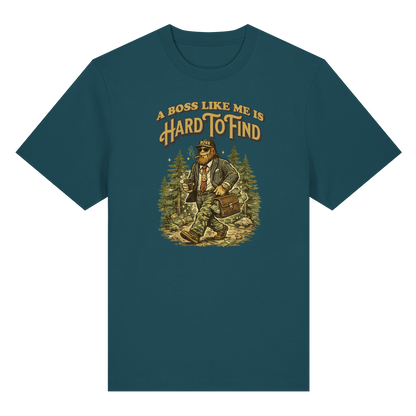 „A Boss Like Me Is Hard To Find“ Lustiges Sasquatch Bigfoot T-Shirt für Chef, Retro Vintage Geschenkidee für Chefs, Naturliebhaber - Organic Heavy T-Shirt