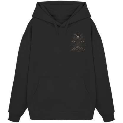 100% Bio Baumwolle Oversized Hoodie, Kapuzenpullover Frauen Wandern