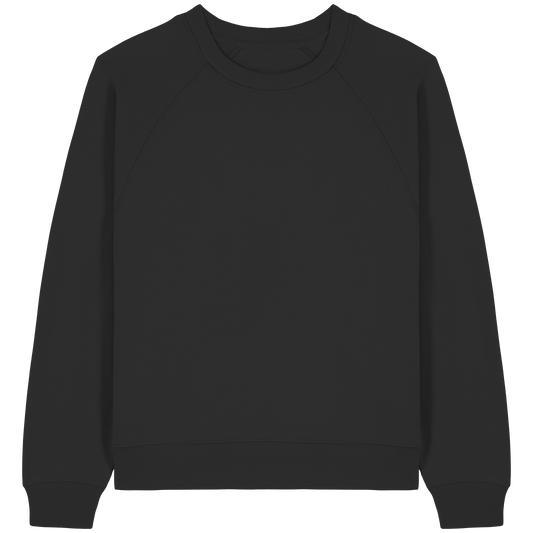 Sudadera raglán orgánica para mujer con símbolos navideños redondos dibujados a mano